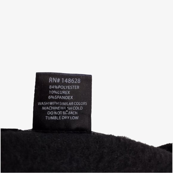 Under Control Black and Silver Metallic Shimmering Fleece Lined Leggings - Picture 10 of 11